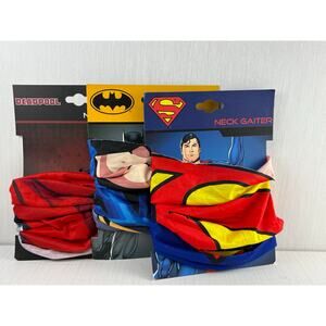 3 Deadpool Superman Batman Concept One Accessories neck gaiters NEW